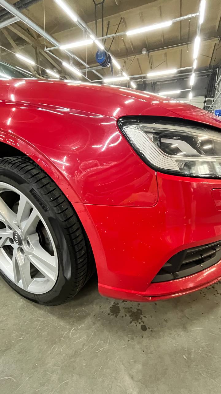 Audi A3 в ремонтной зоне автоцентра КРАС