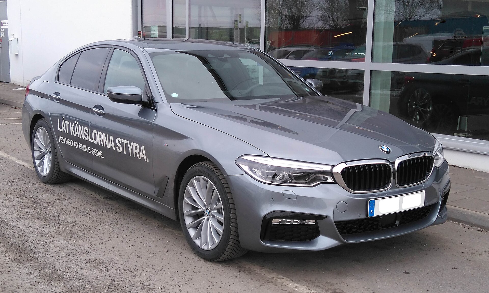 BMW 5 Series G30 с адаптивной оптикой BMW 5 Series G30 с адаптивной оптикой