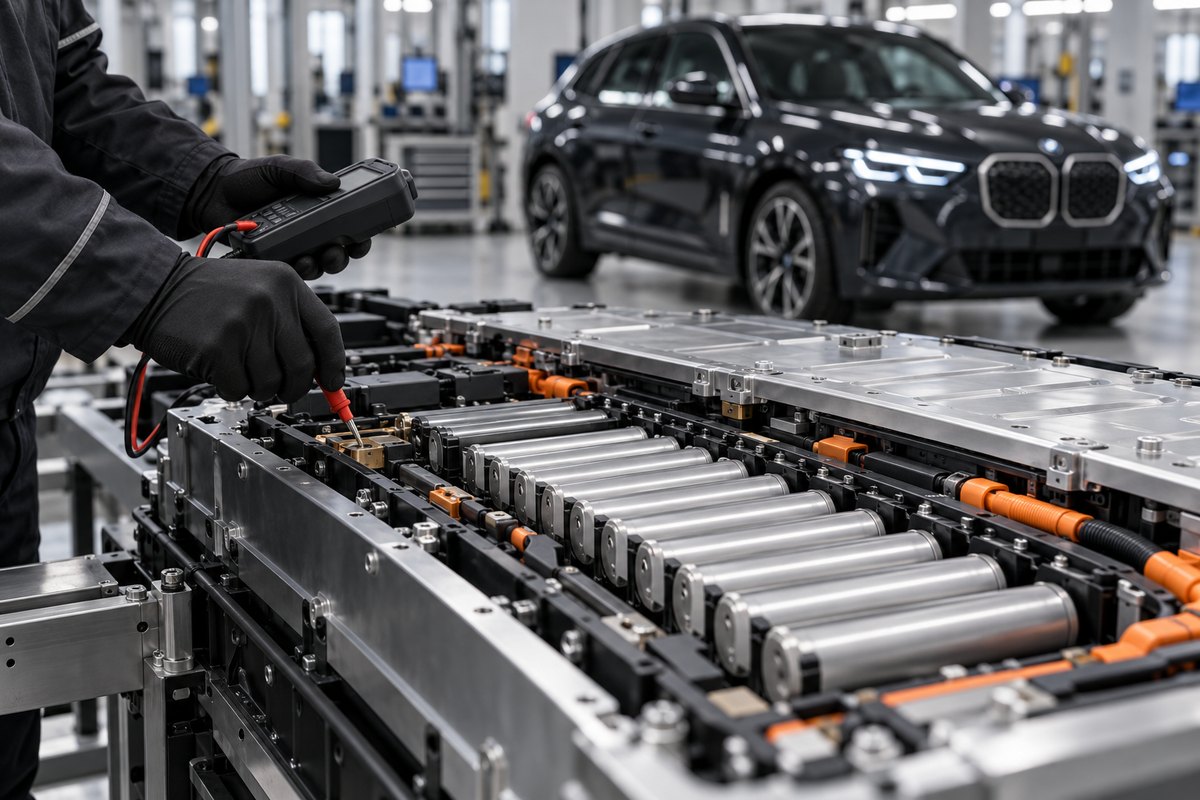 Диагностика высоковольтной батареи BMW с цилиндрическими ячейками