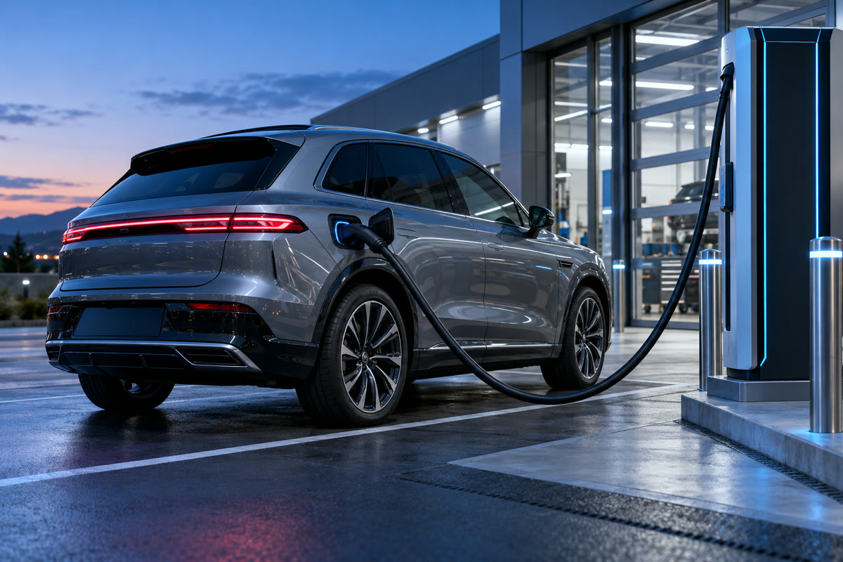 Высокомощная зарядка электрического BMW iX5 Высокомощная зарядка электрического BMW iX5